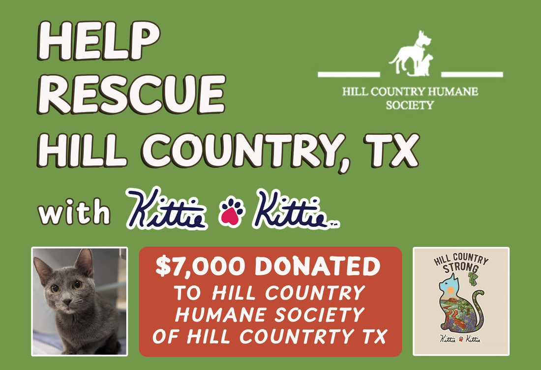 Kittie Kittie Donates $7,000 to Hill Country Humane Society After TX Floods!