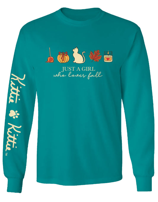 GIRL FALL KITTIE, ADULT LS