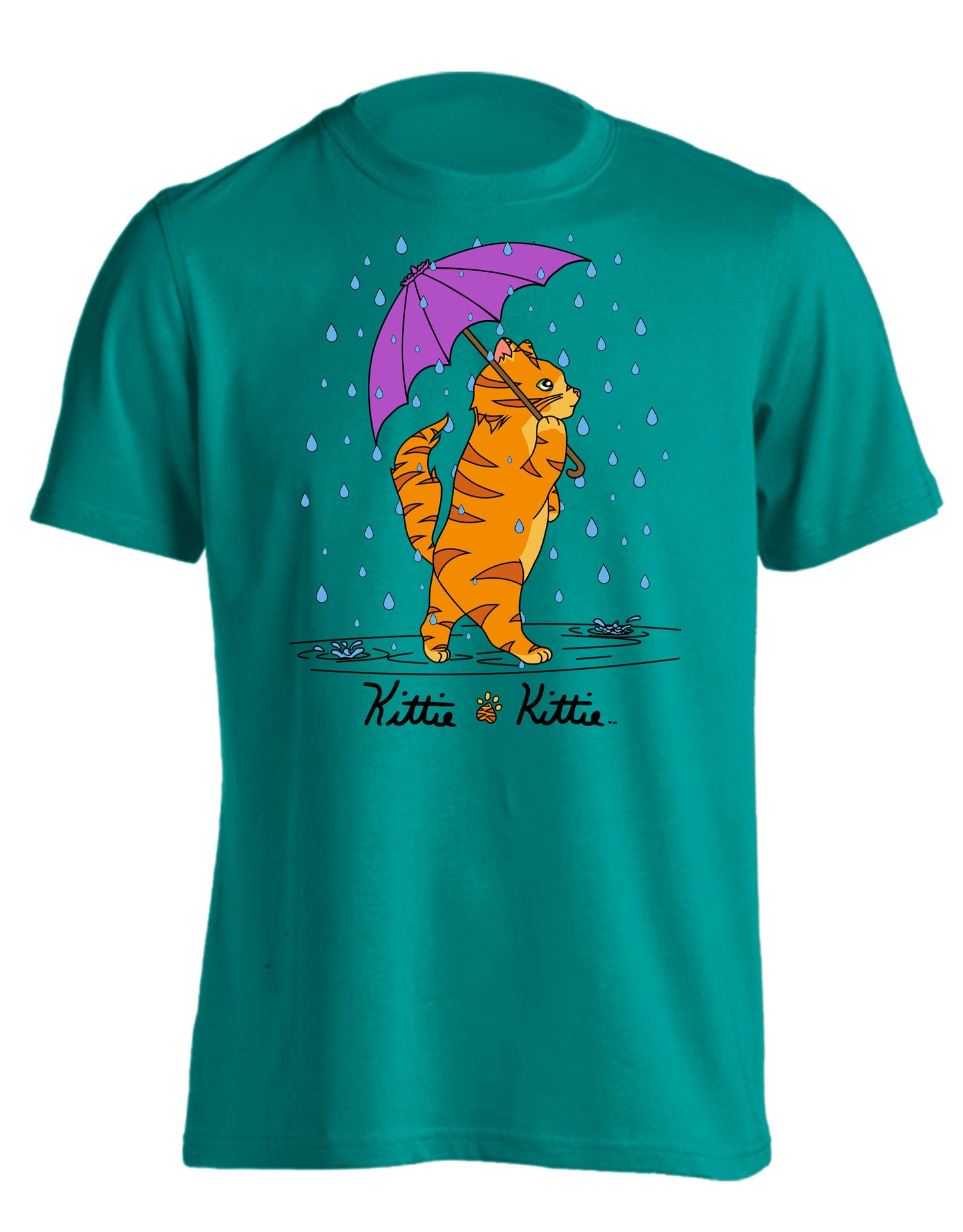 RAINY DAY KITTIE (PRINTED TO ORDER)
