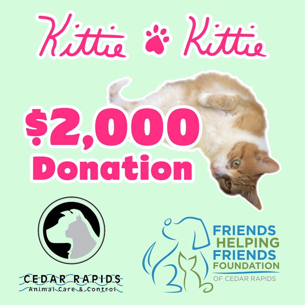 KITTIE KITTIE™ MAKES THE FIRST DONATION!