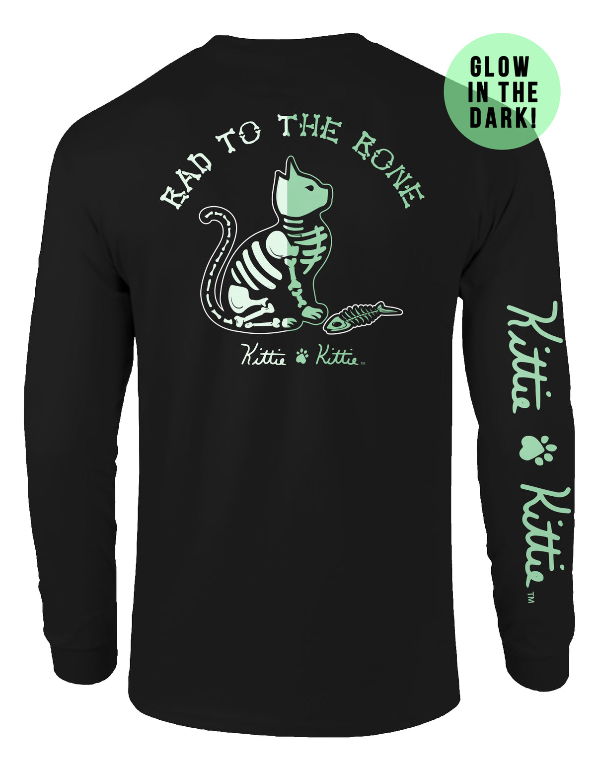 KITTIE KITTIE BAD TO THE BONE KITTIE, ADULT LS BLACK