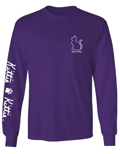 CANCER AWARENESS KITTIE, ADULT LS (PRINTED TO ORDER)