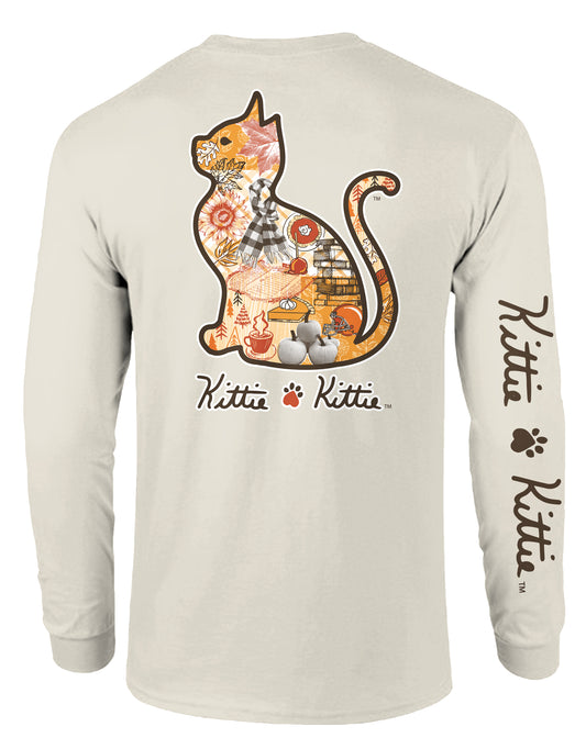 KITTIE KITTIE FALL COLLAGE KITTIE, ADULT LS NATURAL