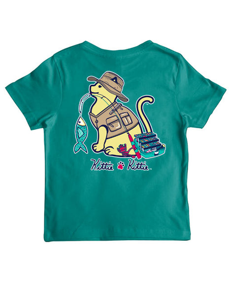 FISHING KITTIE, YOUTH SS (PRINTED TO ORDER)