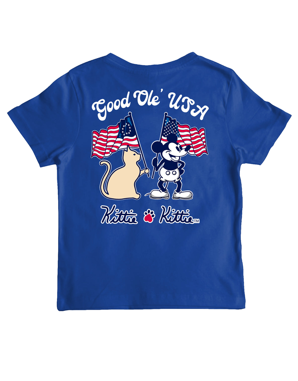 KITTIE KITTIE GOOD OLE' USA KITTIE, YOUTH SS ROYAL BLUE