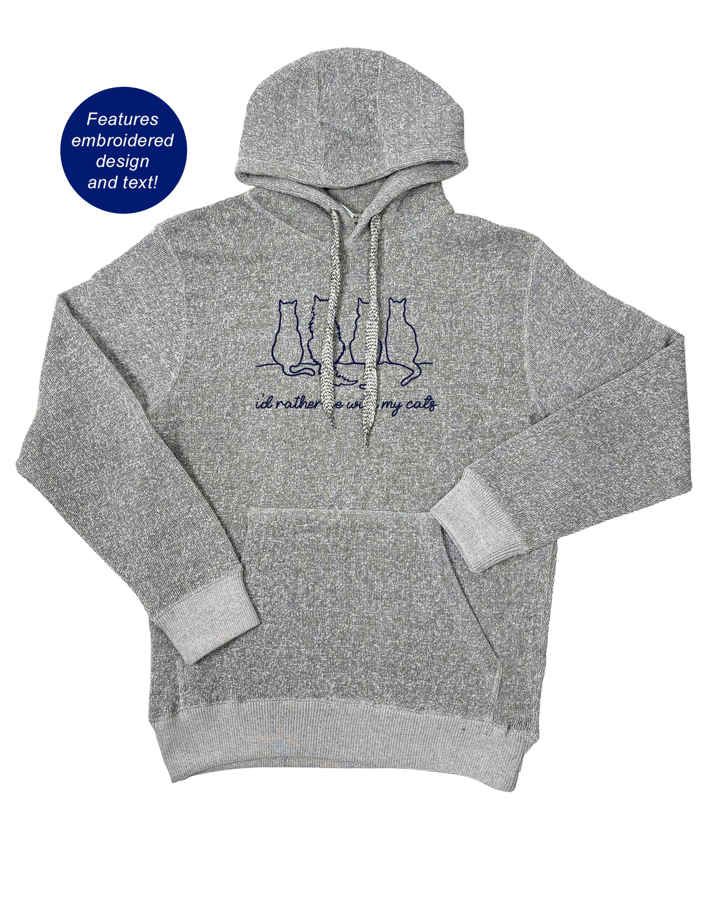 I'D RATHER BE WITH MY CATS, NANTUCKET HOODIE