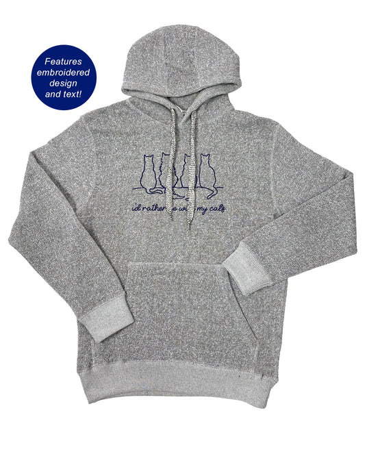 I'D RATHER BE WITH MY CATS, NANTUCKET HOODIE