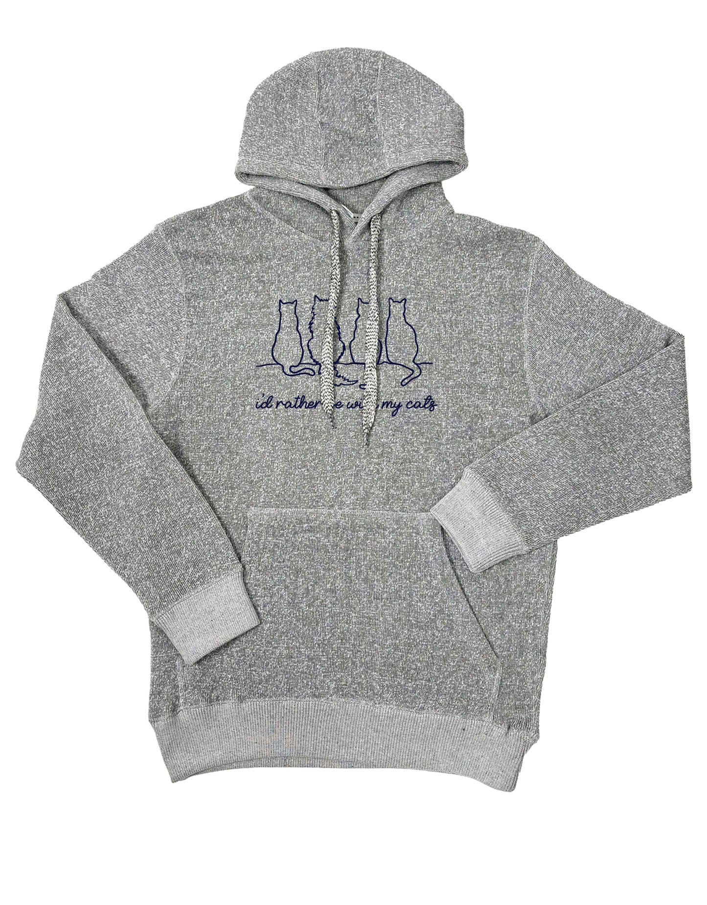 I'D RATHER BE WITH MY CATS, NANTUCKET HOODIE