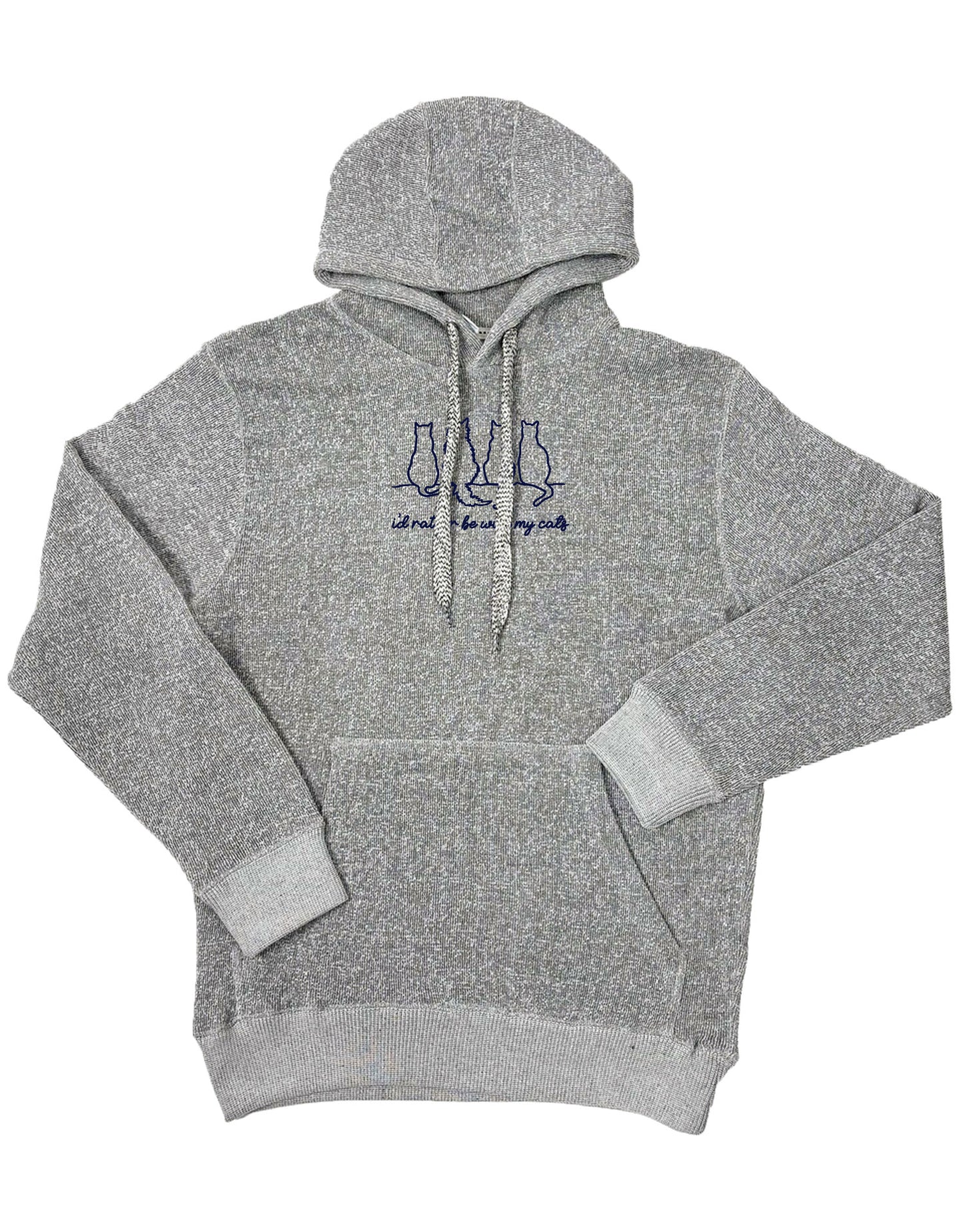 KITTIE KITTIE I'D RATHER BE WITH MY CATS, NANTUCKET HOODIE