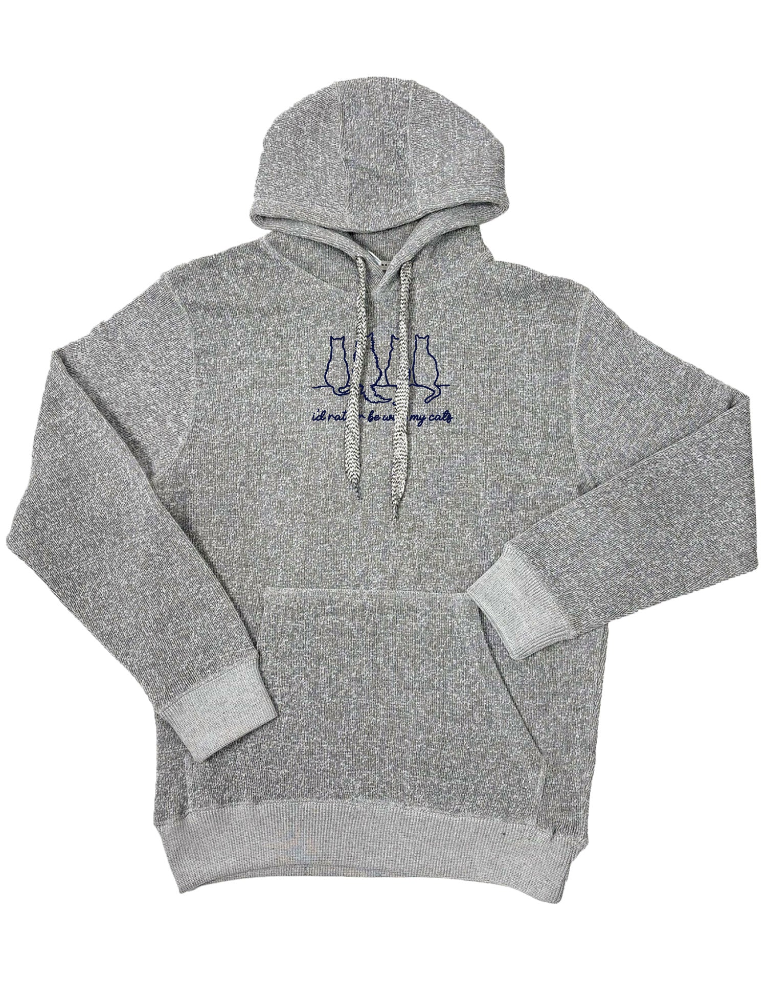 KITTIE KITTIE I'D RATHER BE WITH MY CATS, NANTUCKET HOODIE