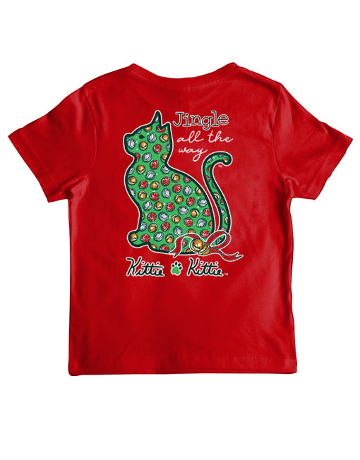 JINGLE ALL THE WAY KITTIE, YOUTH SS (PRINTED TO ORDER)