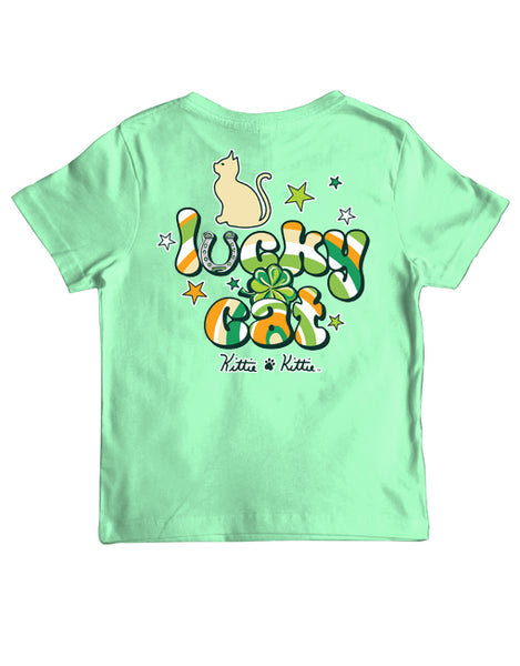 LUCKY CAT CLOVER, YOUTH SS (PRINTED TO ORDER)