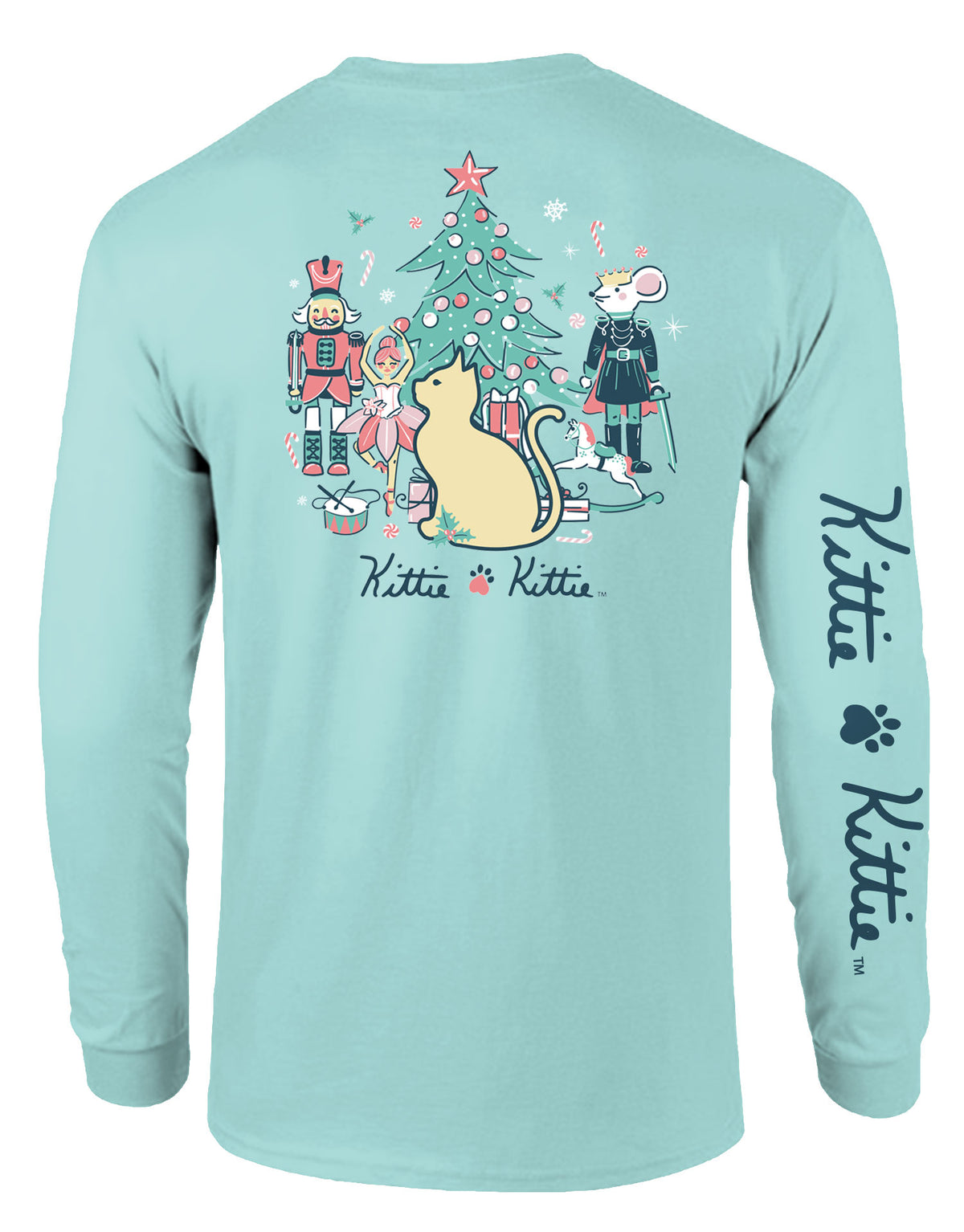 KITTIE KITTIE NUTCRACKER BALLET KITTIE, ADULT LS CELADON