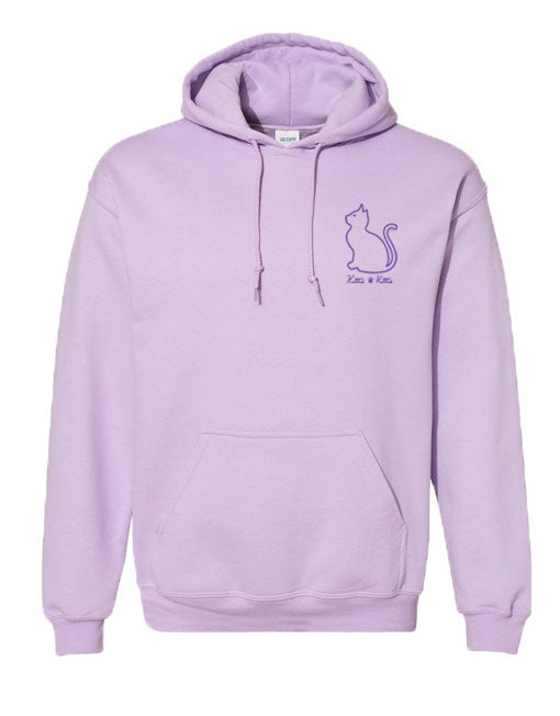 SMILEY FLOWERS KITTIE, ADULT HOODIE Kittie Kittie