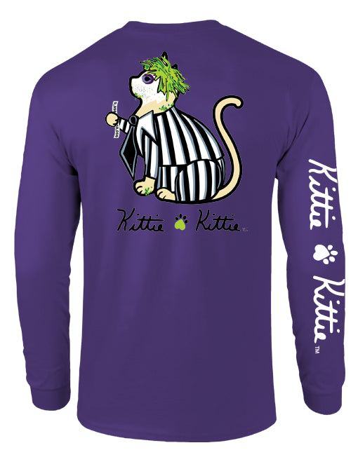 STRIPED SUIT KITTIE, ADULT LS (PRINTED TO ORDER)