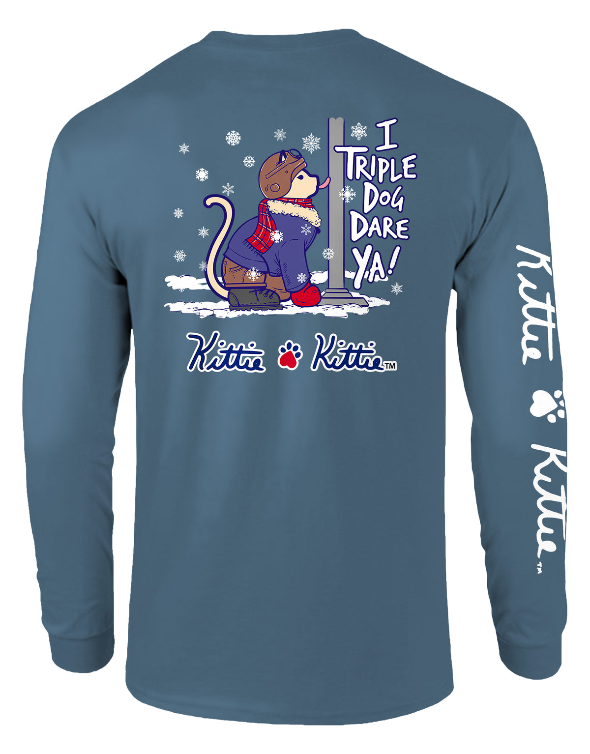 KITTIE KITTIE TRIPLE DOG DARE KITTIE, ADULT LS INDIGO