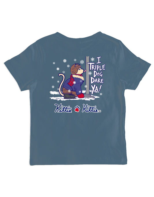 KITTIE KITTIE TRIPLE DOG DARE KITTIE, YOUTH SS INDIGO