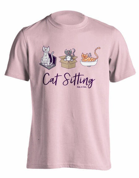 CAT SITTING (PRINTED TO ORDER)